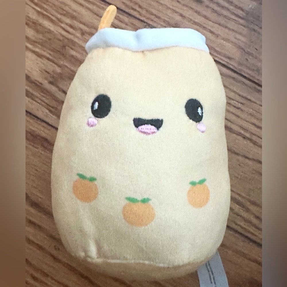 🆕 Peach Plush Boba Squishie Toy - Picture 1 of 3